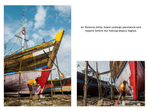 Preparations for the fishing season, Versova, Mumbai.